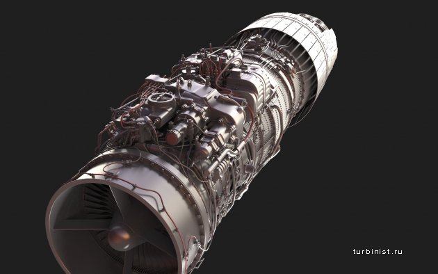 Двигатель РД-33 подробная 3D модель