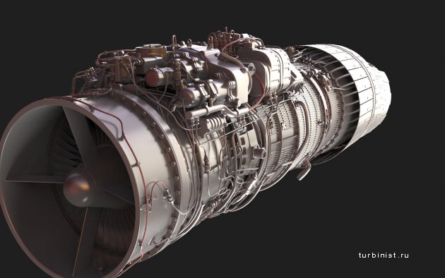 Двигатель РД-33 подробная 3D модель