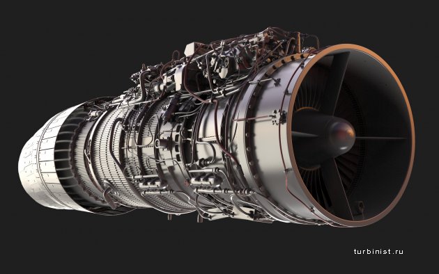 Двигатель РД-33 подробная 3D модель