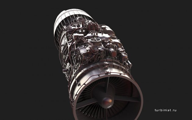 Двигатель РД-33 подробная 3D модель