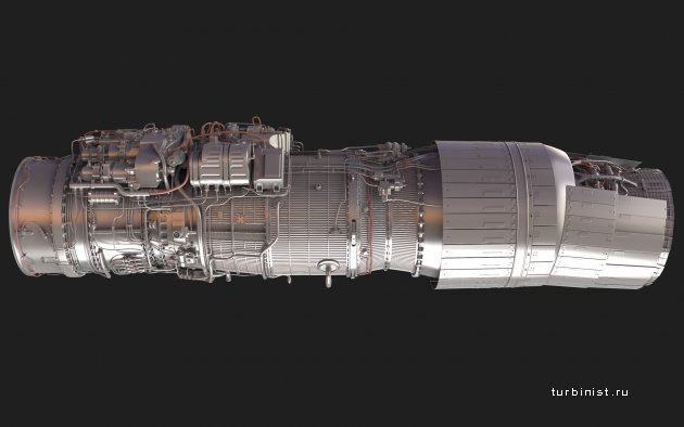 Двигатель РД-33 подробная 3D модель